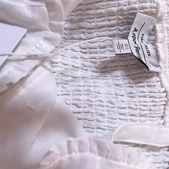 & Other Stories White Smocked Dress Size 12 - Picture 8 of 10